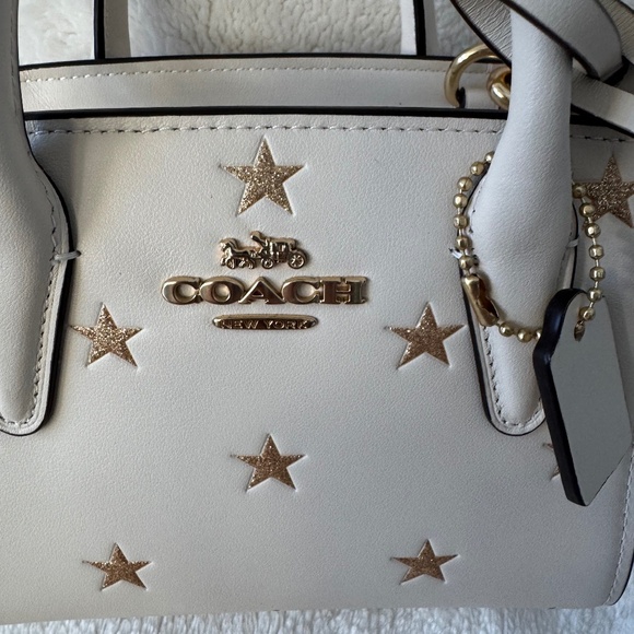 Coach Andrea Mini Carryall Ivory Bag With Gold Star Print ⭐️⭐️⭐️ - Picture 2 of 8